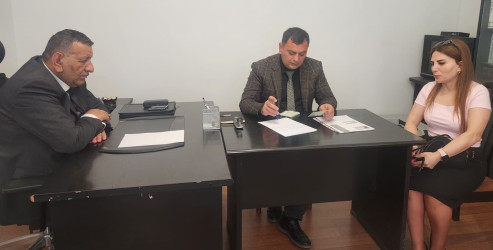 Nərimanov rayonunda müvəqqəti yaşayan Xocalı sakinlərinin səyyar görüş-qəbulu keçirilmişdir