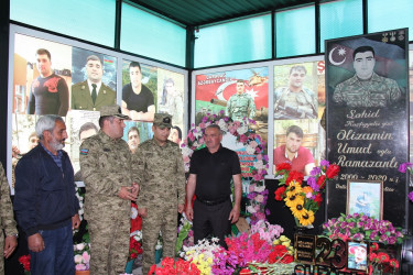 Şəhidin doğum günündə məzarı və ailəsi ziyarət olundu