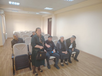 Bərdə rayonunda müvəqqəti məskunlaşmış Xocalı rayon sakinlərinin səyyar görüş-qəbulu keçirilmişdir.