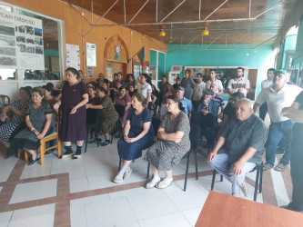 Sabunçu rayonunda müvəqqəti olaraq məskunlaşmış Xocalı rayon sakinlərinin səyyar görüş-qəbulu keçirilmişdir