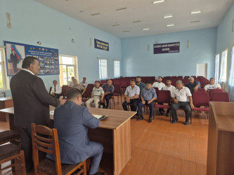 Ağdam rayon Quzanlı qəsəbəsində müvəqqəti məskunlaşmış Xocalı rayon sakinlərinin səyyar görüş-qəbulu keçirilmişdir.