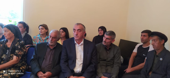 Goranboy rayonunun Börü qəsəbəsində müvəqqəti məskunlaşmış Xocalı rayon sakinlərinin səyyar görüş-qəbulu keçirilmişdir