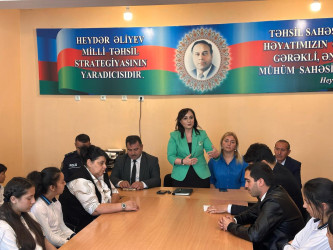 “Narkomanlığa və narkotik vasitələrin qanunsuz dövriyyəsinə qarşı mübarizə”, "Erkən nikah və onun fəsadları", “Məişət zorakılığına qarşı mübarizə” mövzularında silsilə maarifləndirici tədbirlər davam edir