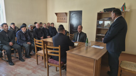 Goranboy rayonunun Yuxarı Ağcakənd qəsəbəsində yaşayan Xocalı rayon sakinlərinin səyyar görüş-qəbulu keçirilmişdir