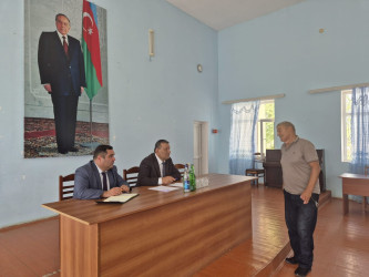 Ağdam rayon Quzanlı qəsəbəsində müvəqqəti məskunlaşmış Xocalı rayon sakinlərinin səyyar görüş-qəbulu keçirilmişdir.