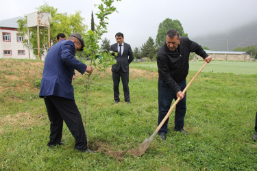 Ulu Öndər Heydər Əliyevin anadan olmasının 101 illiyi münasibətilə ağacəkmə aksiyası keçirildi.