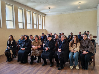 Gəncə şəhərində müvəqqəti olaraq yaşayan Xocalı rayon sakinlərinin səyyar görüş-qəbulu keçirilmişdir