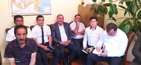 Goranboy rayonunun Börü qəsəbəsində müvəqqəti məskunlaşmış Xocalı rayon sakinlərinin səyyar görüş-qəbulu keçirilmişdir