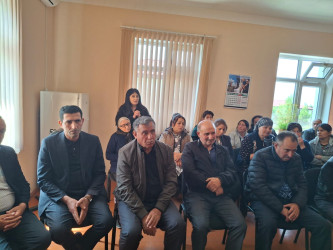 Şəki rayonu Hacı Çələbixan qəsəbəsində müvəqqəti məskunlaşmış Xocalı rayon sakinlərinin səyyar görüş-qəbulu keçirilmişdir