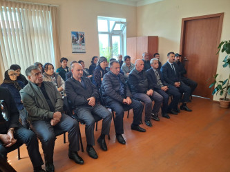Şəki rayonu Hacı Çələbixan qəsəbəsində müvəqqəti məskunlaşmış Xocalı rayon sakinlərinin səyyar görüş-qəbulu keçirilmişdir
